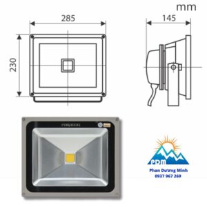 Đèn pha ngoài trời Paragon POLH5065 IP65, 50W